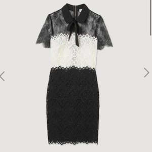 Sandro Rozen Two-tone Lace Dress